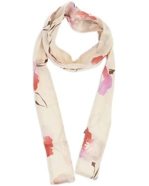 DSquared² Pañuelo De Seda Con Estampado Floral - Blanco