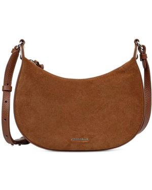 Coccinelle Suede-Leather Shoulder Bag - Brown