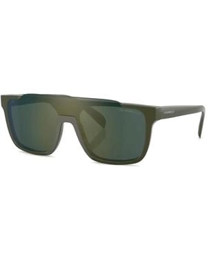 Emporio Armani Occhiali Da Sole A Mascherina - Verde