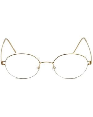 Lindberg Stefano Round-Frame Glasses - Natural
