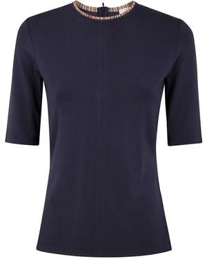 Paul Smith T-Shirt À Manches Trois-Quarts - Bleu