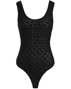 12 STOREEZ Primrose Lace Bodysuit - Black