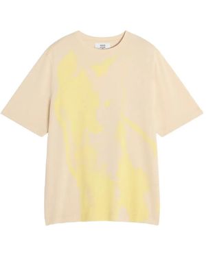 Maison Kitsuné Fox-Print T-Shirt - Yellow