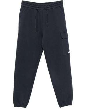 Mackage Marvin-R Logo-Print Cargo Track Trousers - Blue