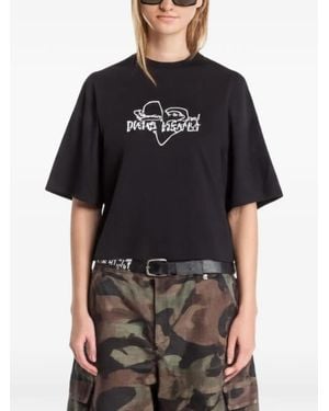 Palm Angels Venice Love Boxy T-Shirt - Black