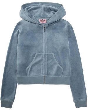 Juicy Couture Heritage Velour Hoodie - Blue
