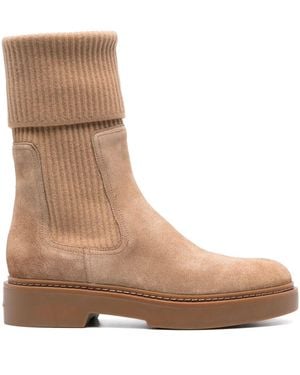 Santoni Suede Boots - Brown