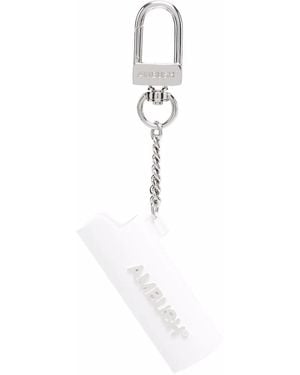Ambush Porte-Clés À Plaque Logo - Blanc