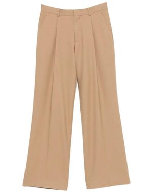 Sandro Pleated Wide-Leg Pants - White