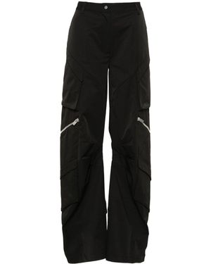 HELIOT EMIL Cotton Straight Trousers - Black