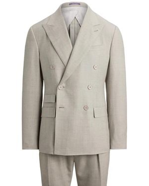 Ralph Lauren Double-Breasted Wool Suit - Grey