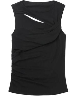 Juun.J Cut-out tank top - Negro