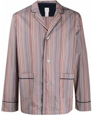 Paul Smith Pantalones De Pijama A Rayas Con Cordones - Rosa