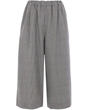 Comme des Garçons Elasticated Checked Pants - Gray