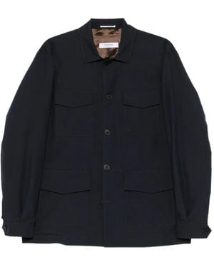 Grayed Voyager Buttoned Overshirt - Blue