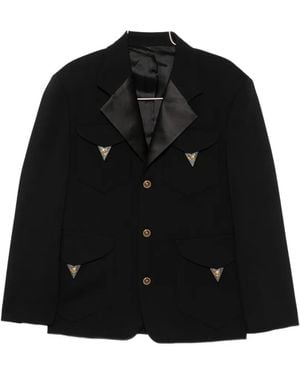 Versace Blazer Aus Stretchwolle - Schwarz