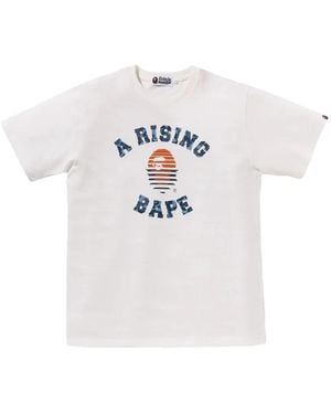 A Bathing Ape Logo-Print T-Shirt - White