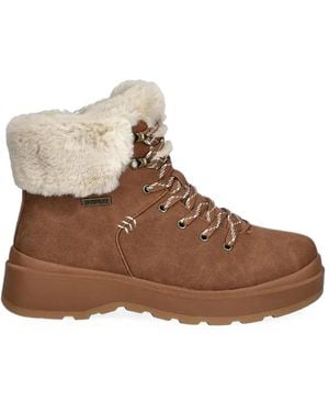 Skechers Park City Faux-Fur-Trim Lace-Up Boots - Brown
