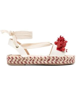 Liu Jo Paros Coral-Embellished Espadrilles - Pink
