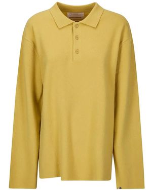 Extreme Cashmere N°199 Alligator Knitted Polo Shirt - Yellow