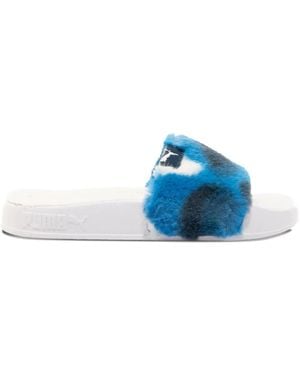 PUMA Fluff Tie Dye Sandals - Blue