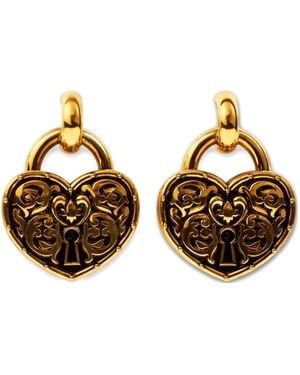 Etro Pendientes Heart Padlock - Metálico