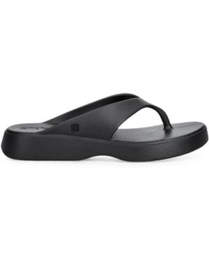 Melissa Logo-Plaque Flip-Flops - Black