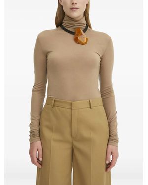 Rodebjer Langärmeliges Kena Rollkragenoberteil - Natur