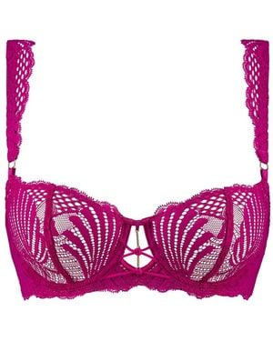 Aubade Rythm Of Desire Lace-Embroidered Bra - Pink