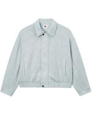 B+ AB Elasticated-Hem Jacket - Blue