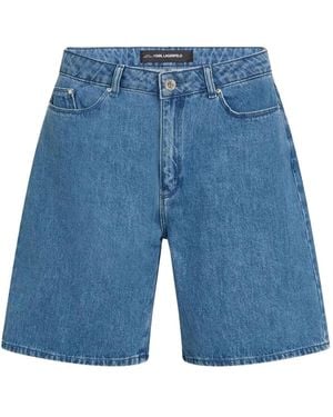Karl Lagerfeld Ikon Denim Shorts - Blue