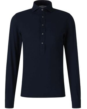 Gran Sasso ロングスリーブ ポロシャツ - ブルー