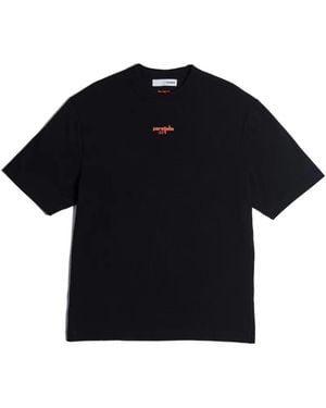 CIARAN X Parallelle Logo-Print T-Shirt - Blue