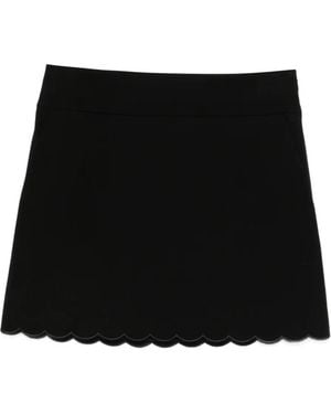 Chloé Scallop-Hem Mini Skirt - Black