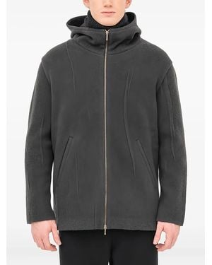 Label Under Construction Zip-up Hooded Jacket - Grey