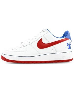 Nike Air Force 1 Lace-Up Leather Trainers - White