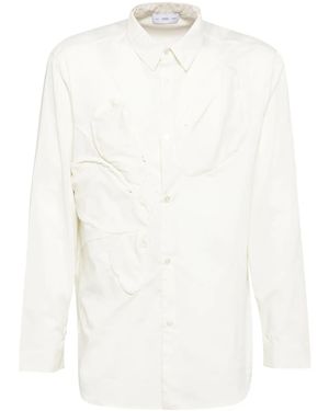 Post Archive Faction PAF Paneled-Design Shirt - White