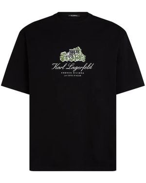 KARL LAGERFELD Villa La Vigie T-Shirt - Black