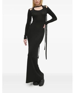 Y. Project Cut-out tie maxi dress - Schwarz
