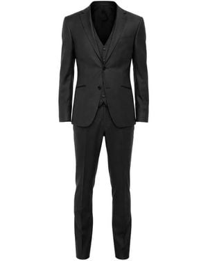 Corneliani Academy Three-Piece Suit - Black