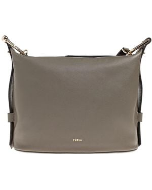 Furla Nuvola leather shoulder bag - Gris