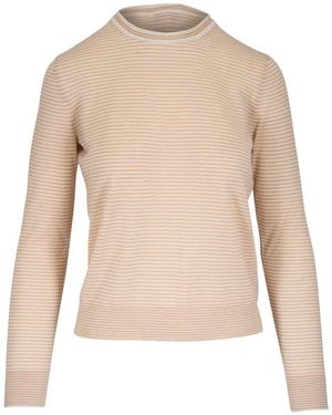Lafayette 148 New York ストライプ プルオーバー - ナチュラル