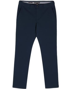 Michael Kors Seersucker Straight-Leg Trousers - Blue