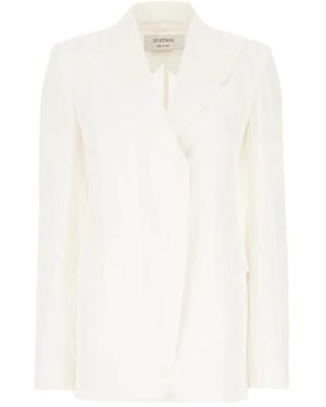 Sportmax Double-Breasted Blazer - White
