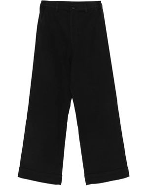 JOE CHIA Dooku Cuffed Straight Trousers - Black