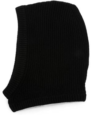 Rick Owens Ribbed-Knit Balaclava - Black