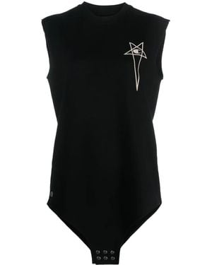 Rick Owens X Champion Logo-Embroidered Cotton Tank Top - Black