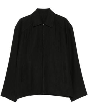 Juun.J Zip-Up Long-Sleeve Shirt Jacket - Black