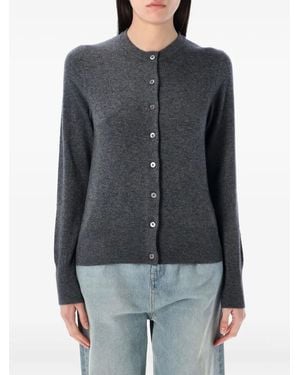 Rhea Button-Front Cardigan - Black