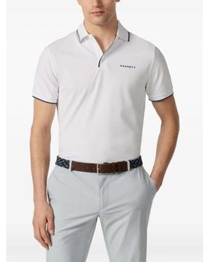 Hackett Poloshirt Mit Kontrasträndern - Grau